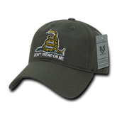 Don't Tread on Me Gadsden Flag Adjustable Olive Drab Hat Snapback Cap